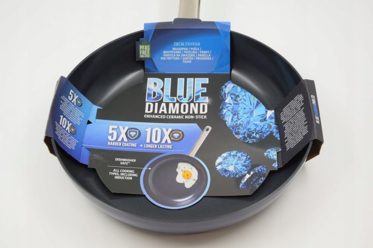 Patelnia tradycyjna 28cm non-stick Gaz Płyta Indukcja bez PFAS Blue Diamond