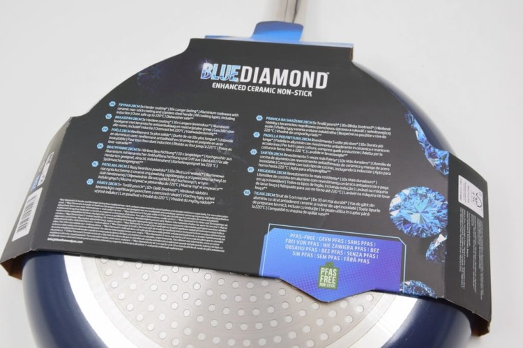 Patelnia tradycyjna 28cm non-stick Gaz Płyta Indukcja bez PFAS Blue Diamond