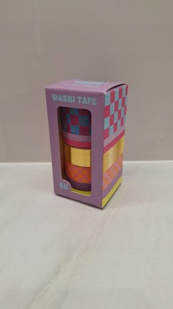 WASHI TAPE 6 szt/kpl taśma dekoracyjna, klejąca diy rękodzieło,