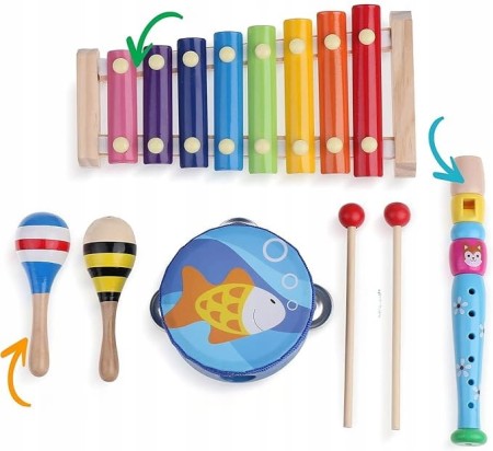 Instrumenty Muzyczne Dla Dzieci Zestaw Edukacyjny Nauka Rytmu Boxiki Kids